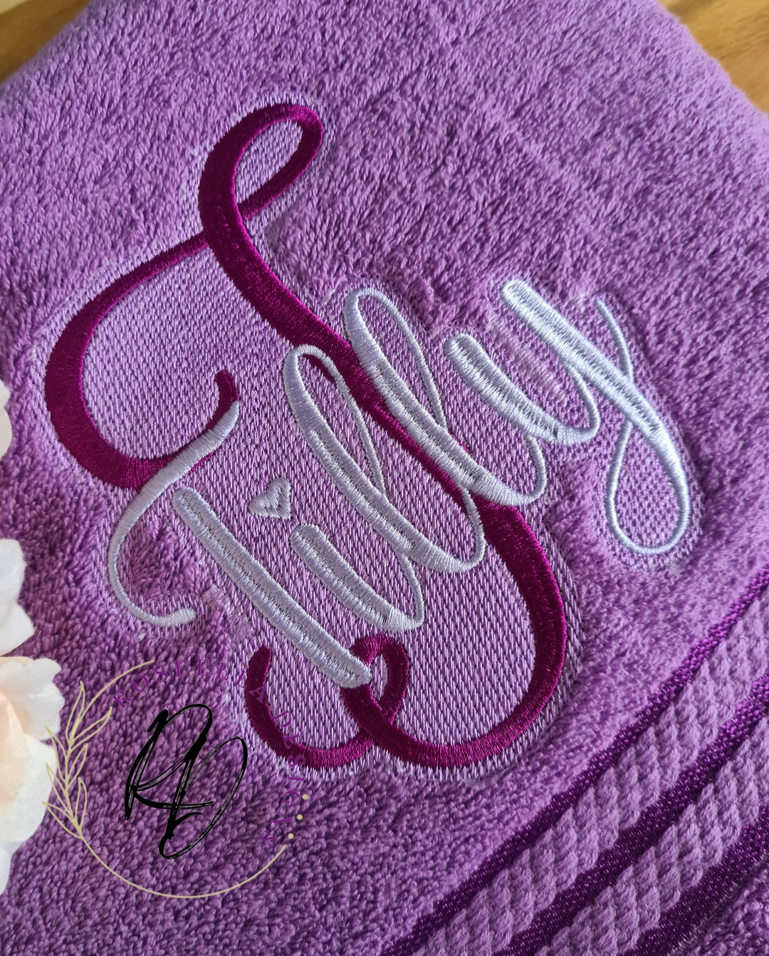 Personalised Embroidered Initial Bath Towel