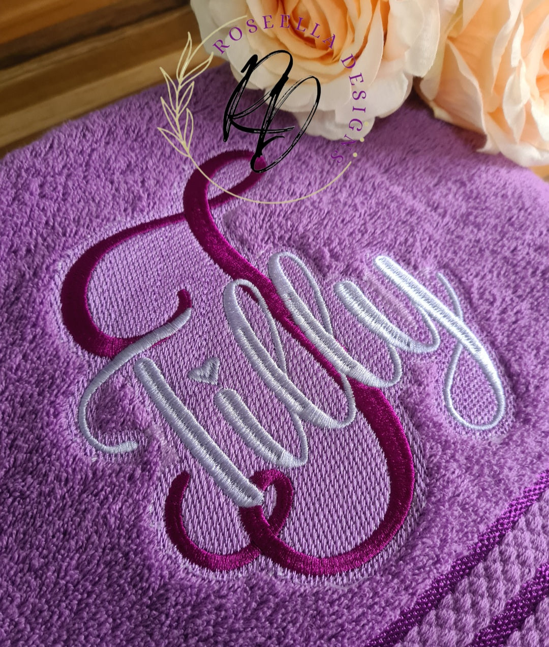 Personalised Embroidered Initial Bath Towel