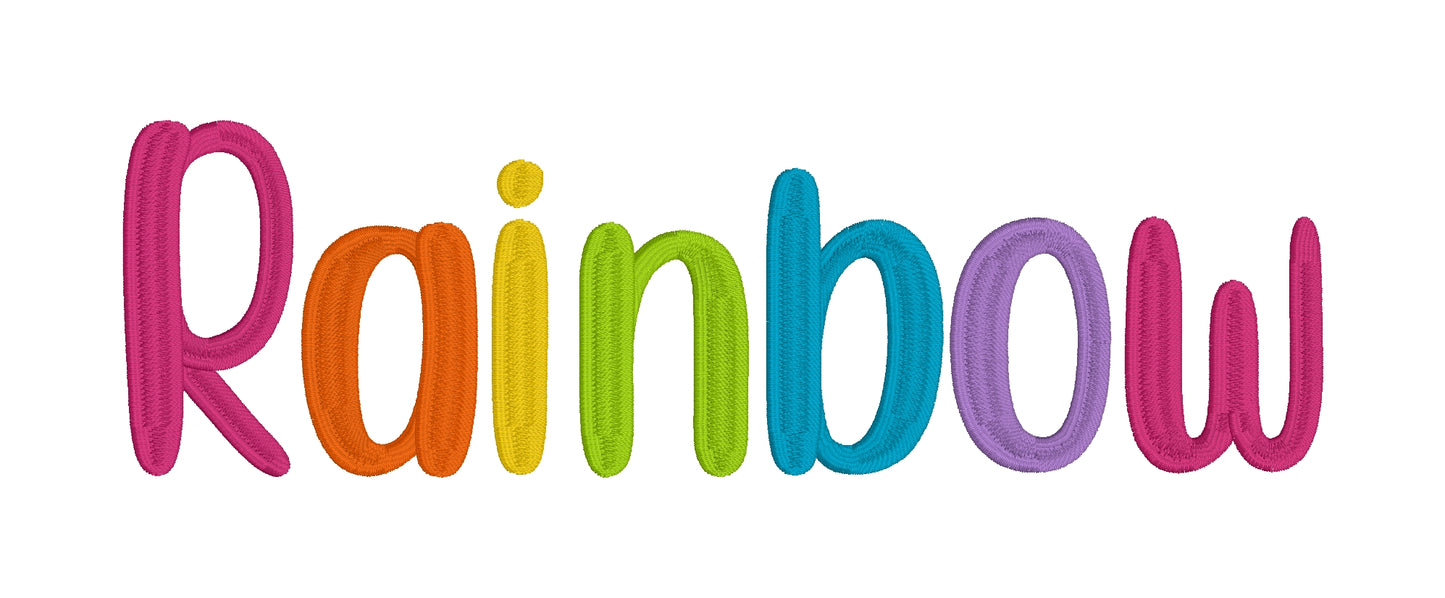 Personalised Embroidered RAINBOW FONT Bath Towel NAME ONLY (4 Font Options)