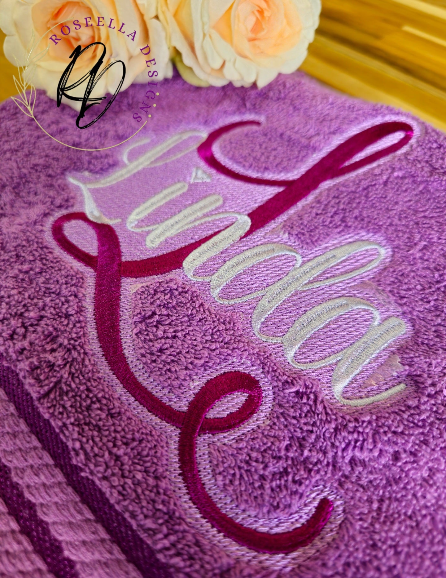 Personalised Embroidered Initial Bath Towel