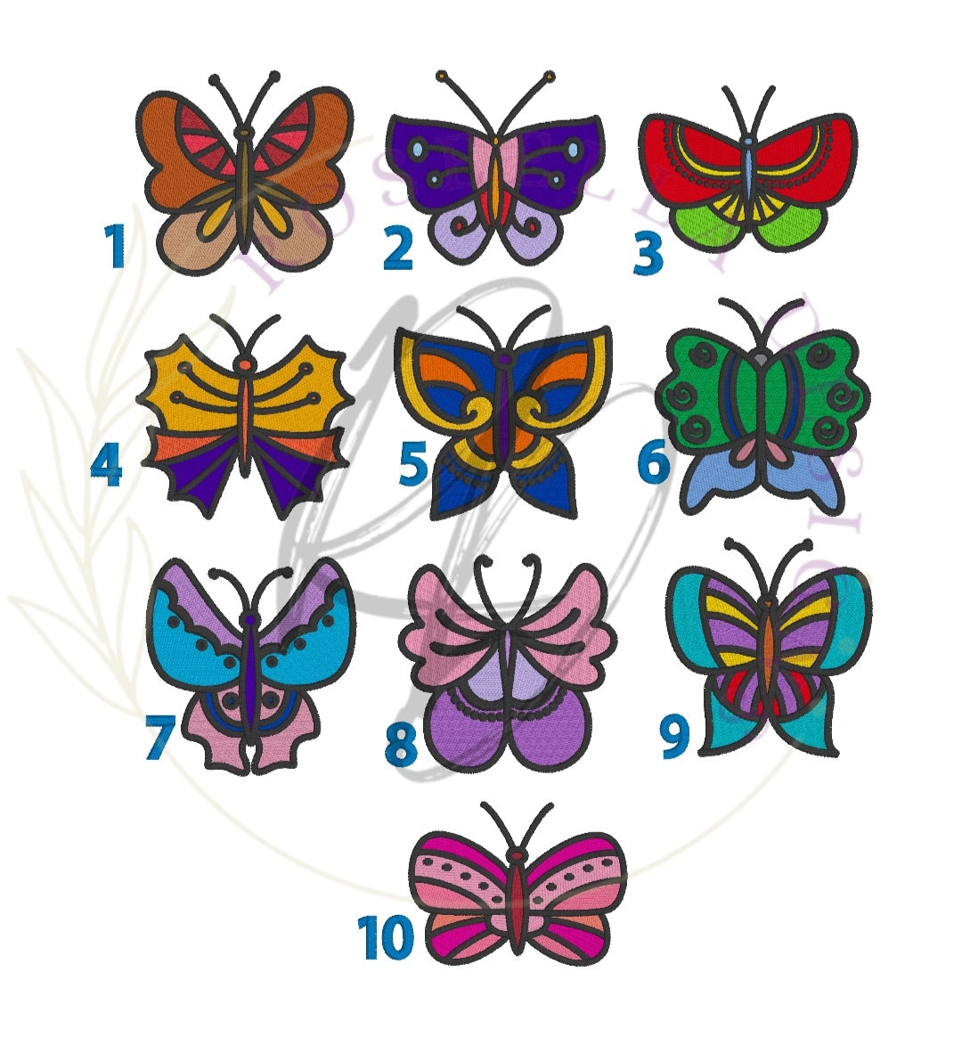 Personalised Embroidered Butterfly Bath Towel (10 Design Options)