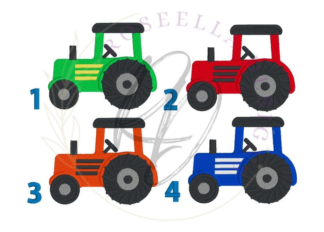 Personalised Embroidered Tractor Bath Towel (4 Design Options)
