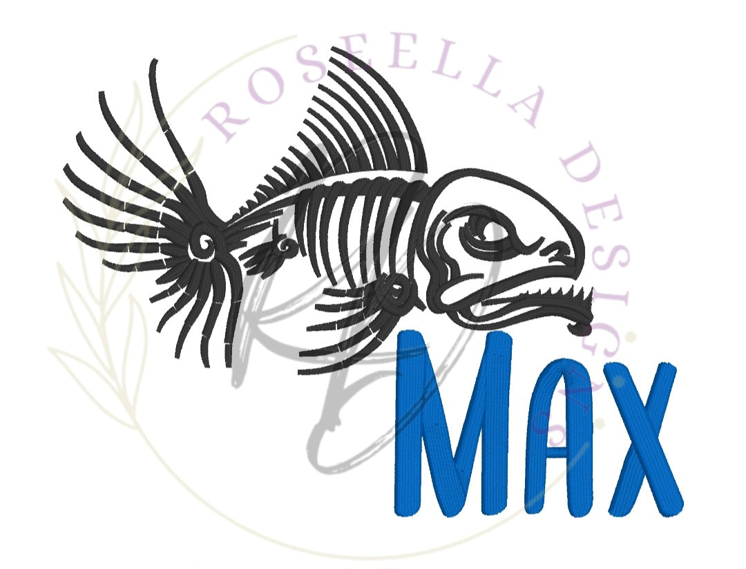 Personalised Embroidered Fish Bath Towel