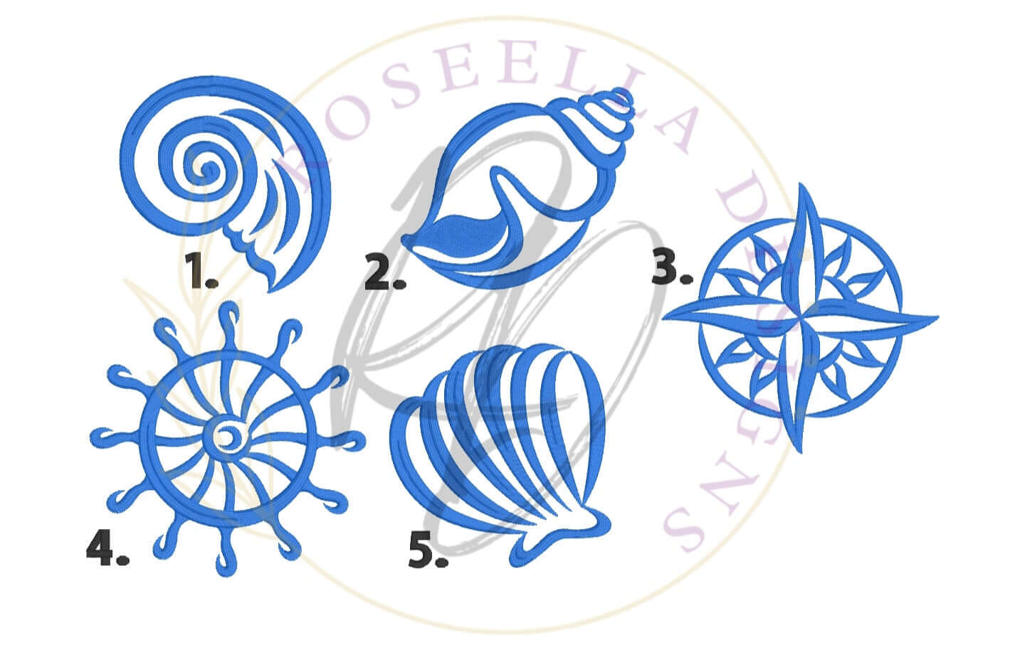 Personalised Embroidered Fancy Marine Designs Towel (5 Design Options)