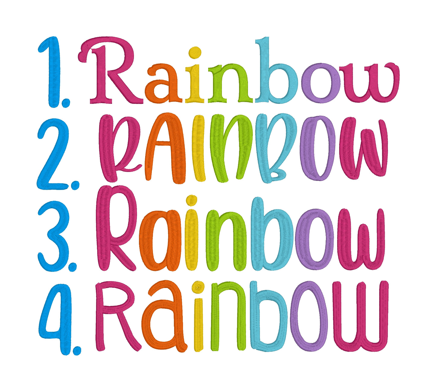 Personalised Embroidered RAINBOW FONT Bath Towel NAME ONLY (4 Font Options)