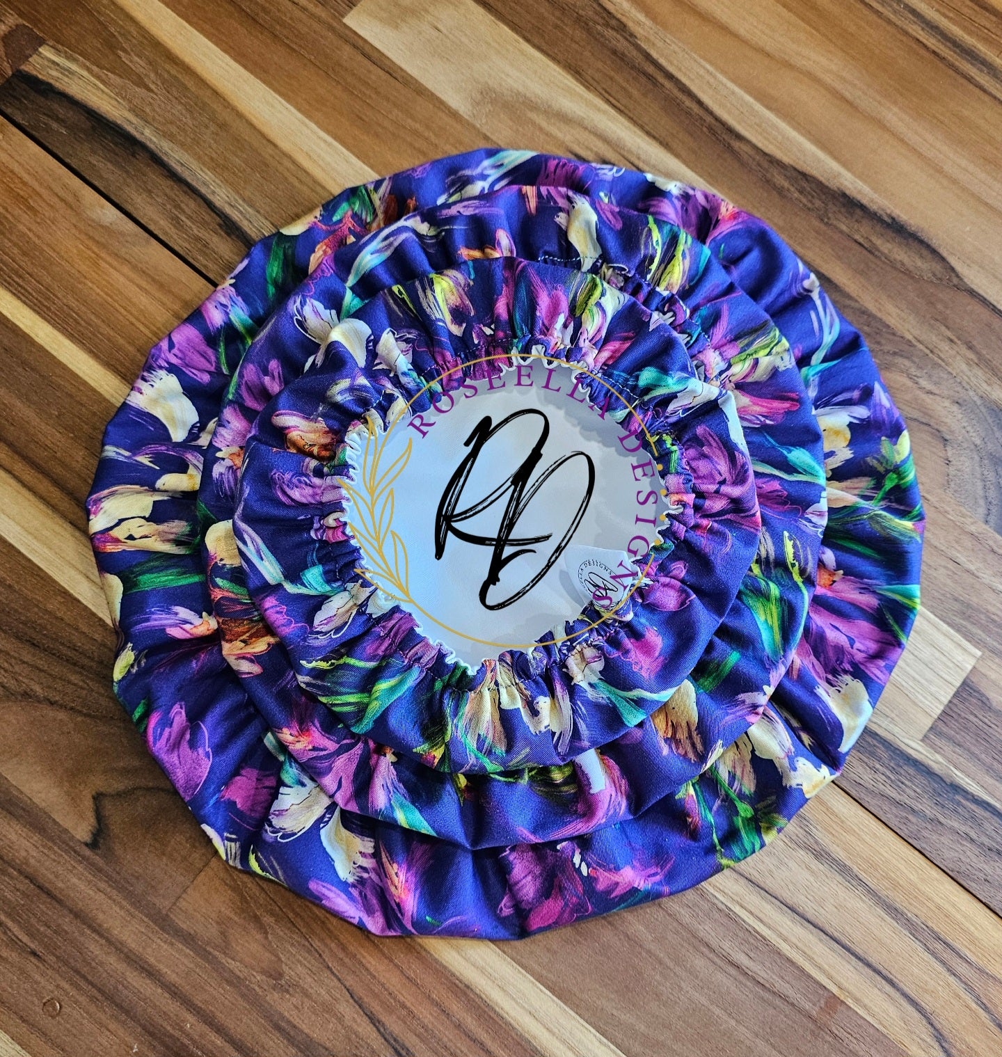 ~Purple Iris~ Reusable Bowl Cover Large ~ 20cm / 8" - 25cm/ 10"
