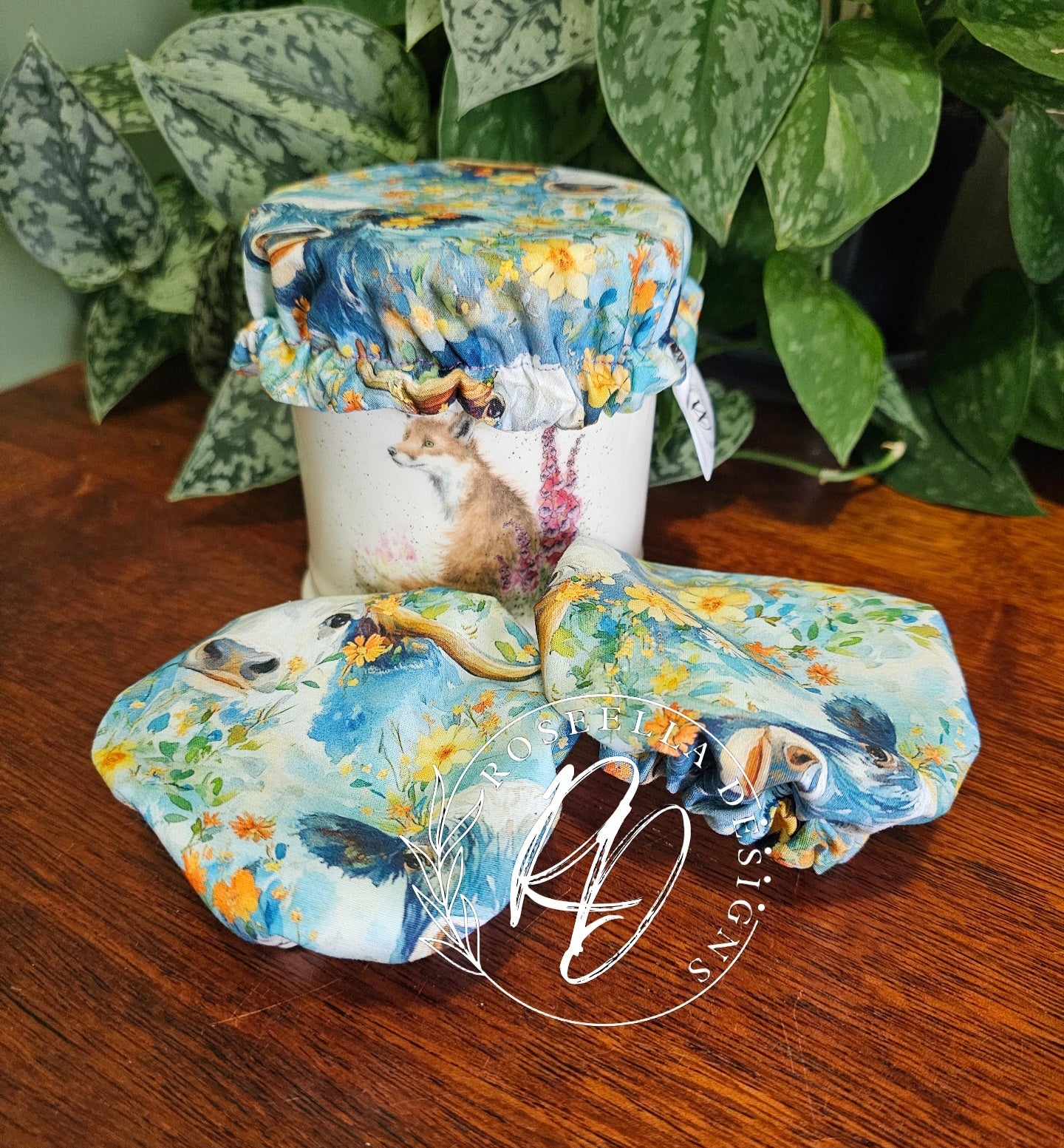 ~Longhorn~ Reusable SD Starter Jar Cover XS ~ fits jars up to 11.43cm / 4.5"