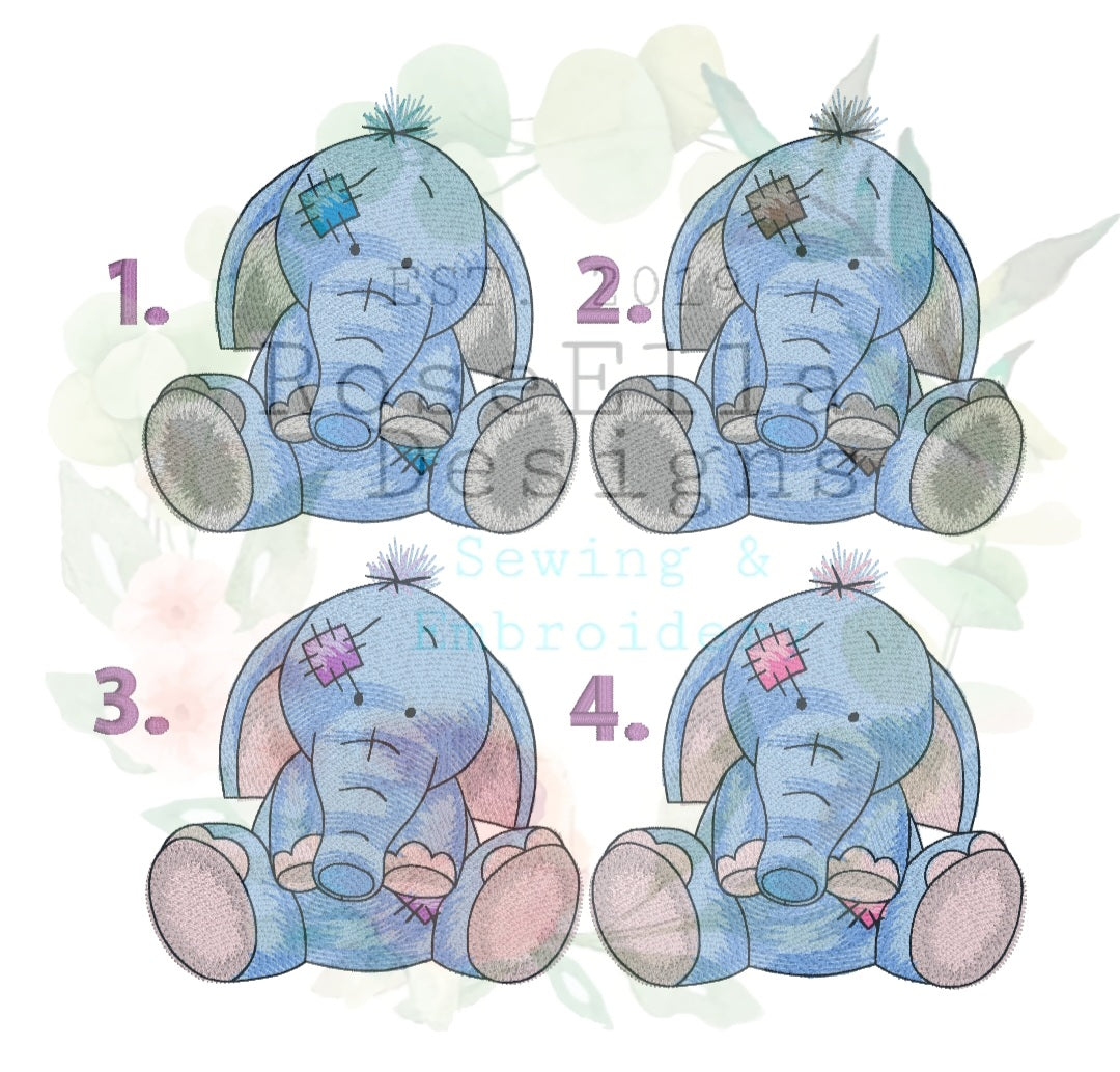 Personalised Embroidered Elephant Bath Towel (4 Design Colour Options)