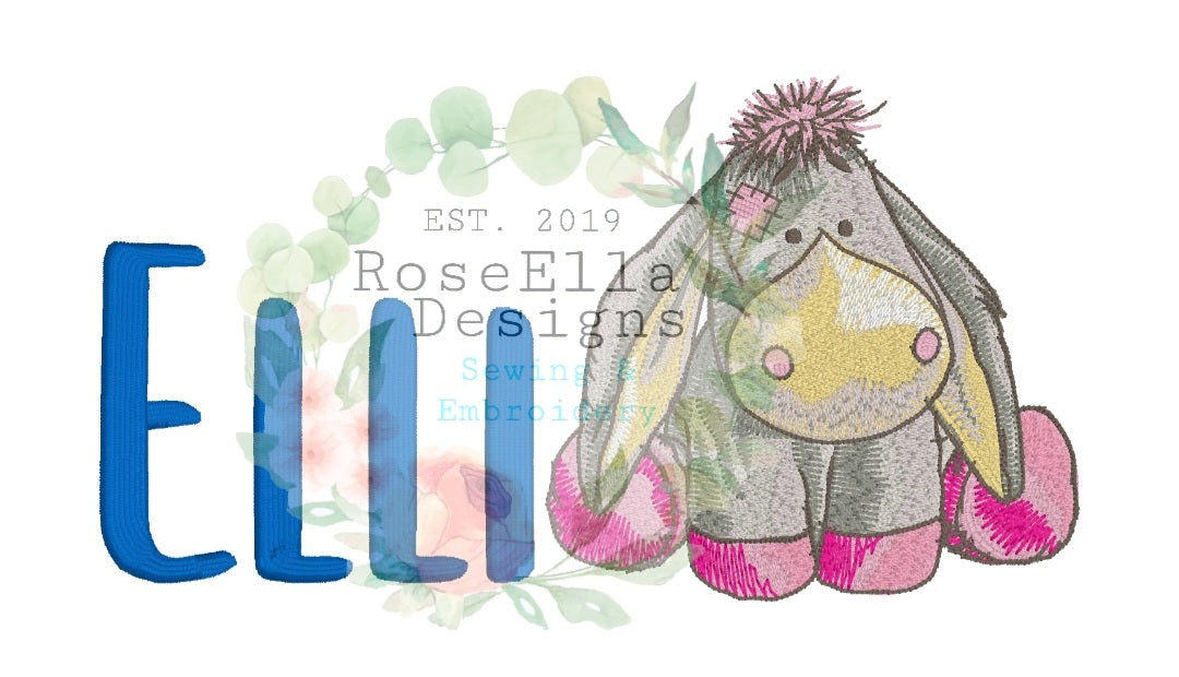 Personalised Embroidered Donkey Bath Towel (4 Design Colour Options)