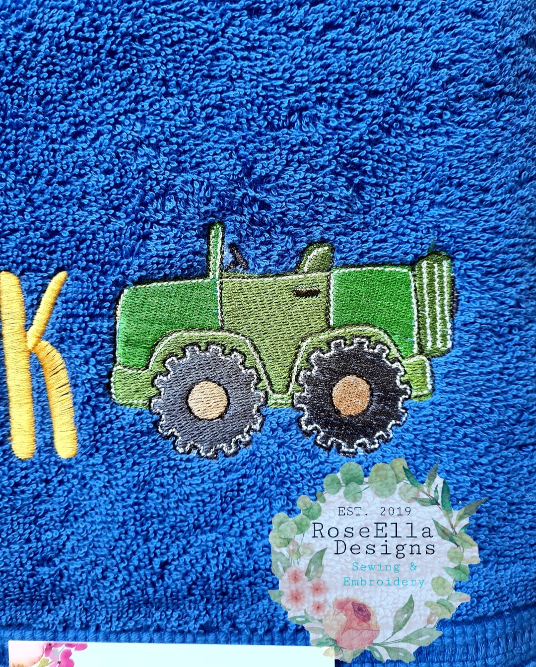 Personalised Embroidered Jeep Bath Towel