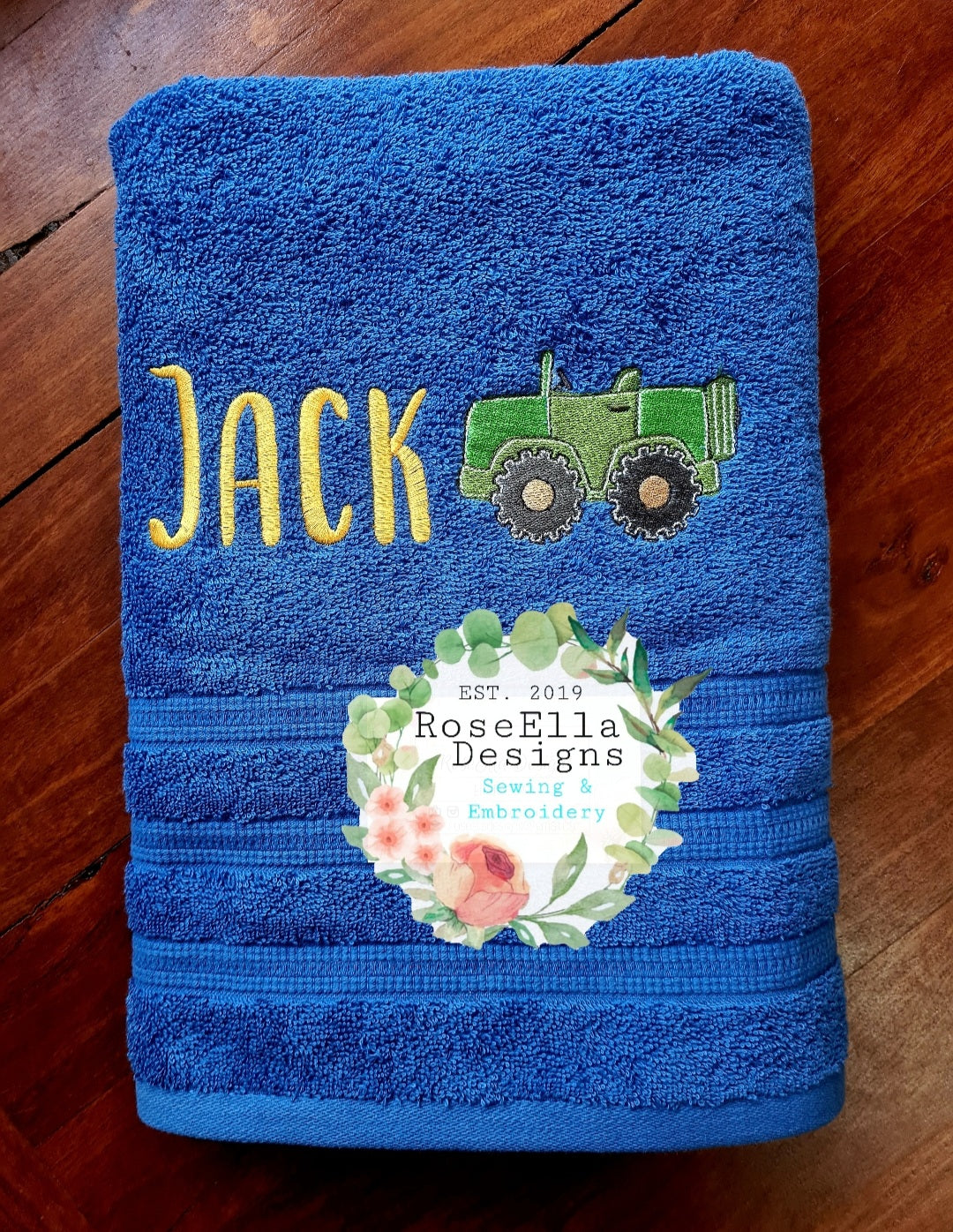 Personalised Embroidered Jeep Bath Towel