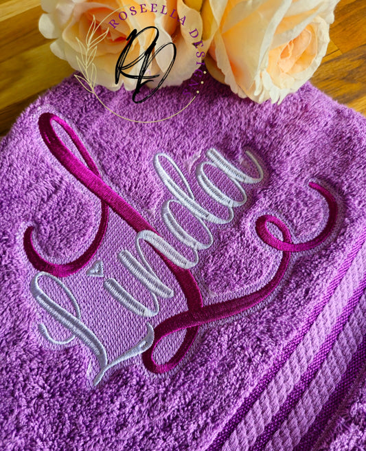Initial Embroidered Towel