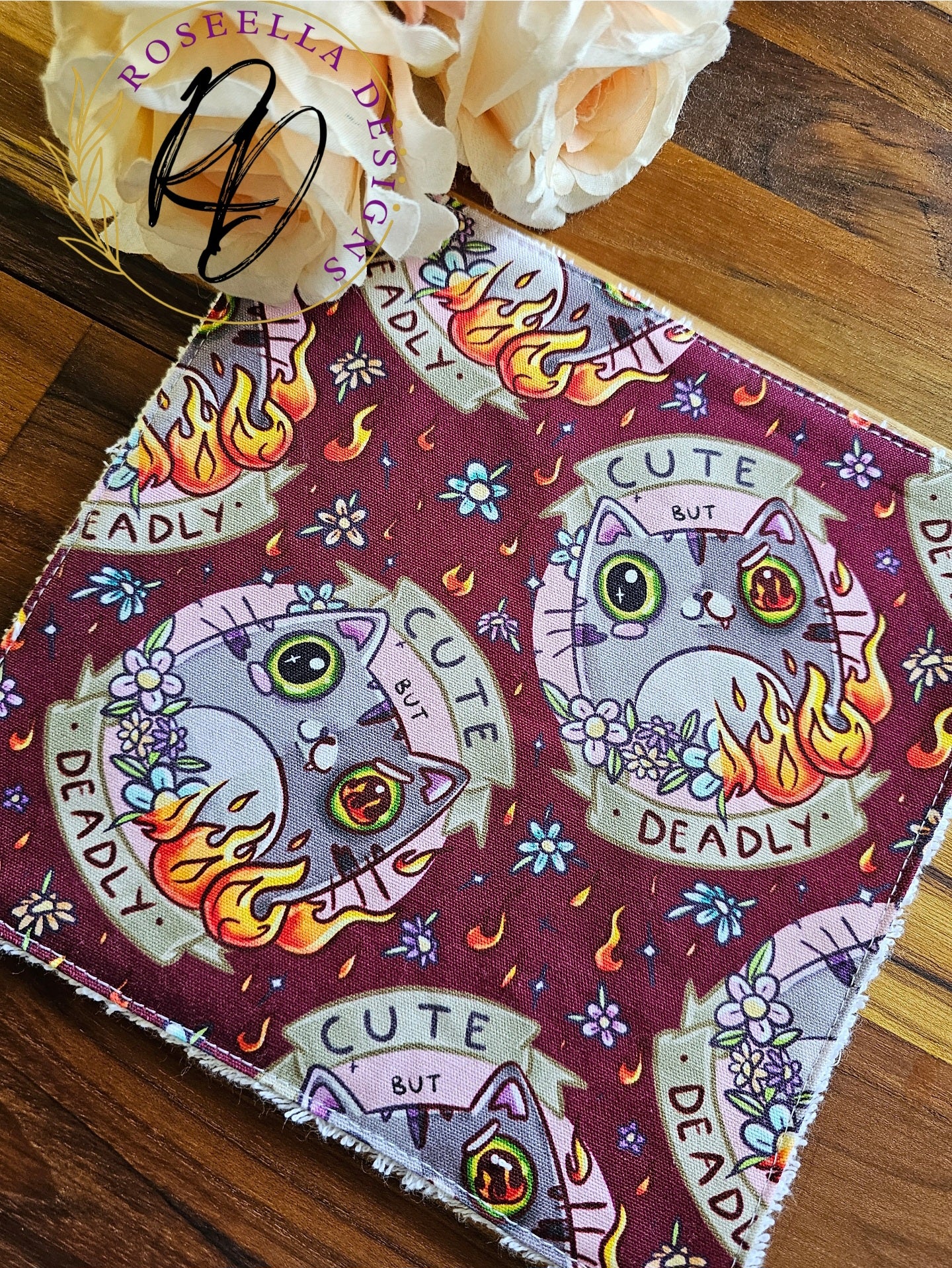 LARGE set of 3 Reusable "Kitty" Cleaning Cloths