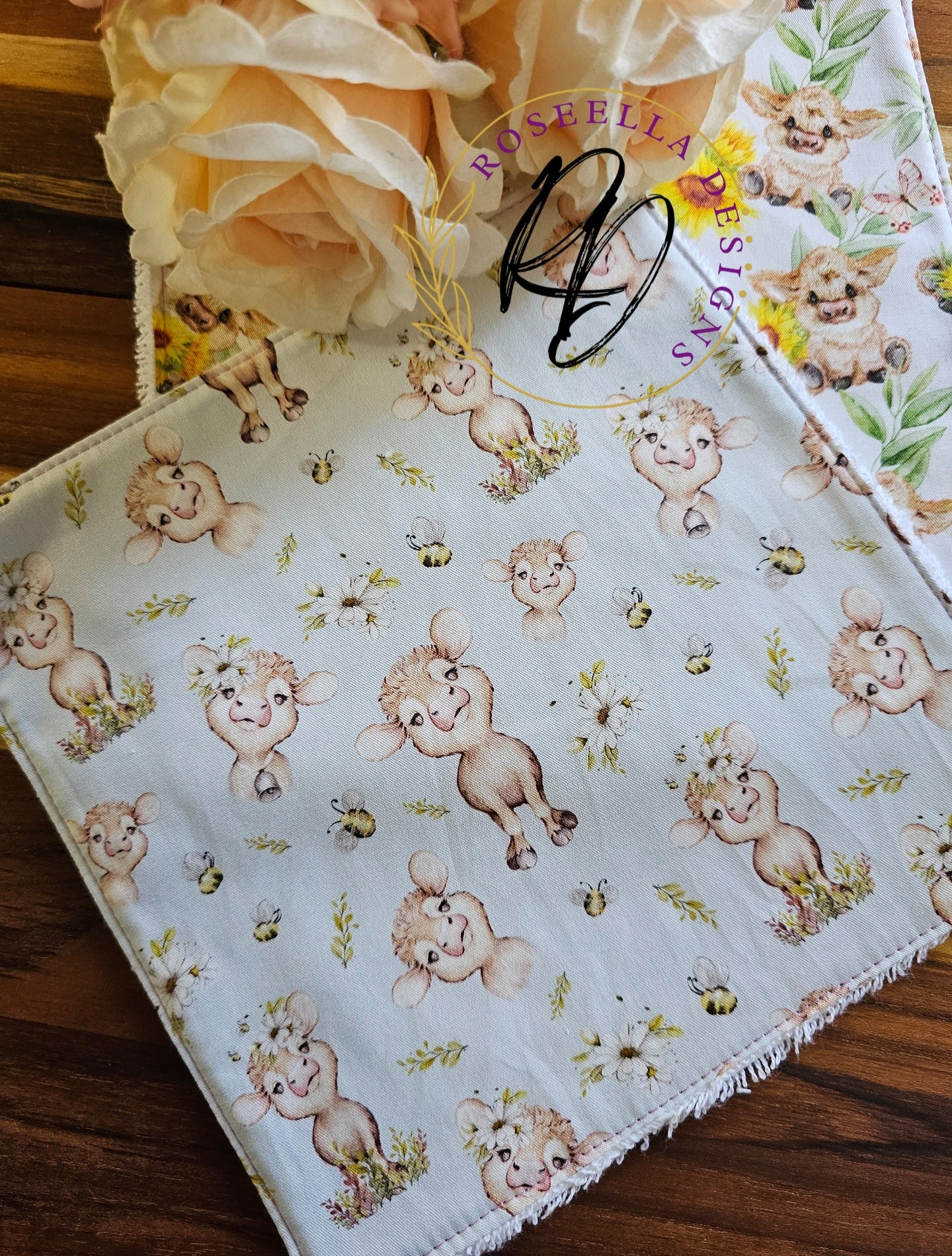LARGE set of 2 Reusable "Cow" Cleaning Cloths