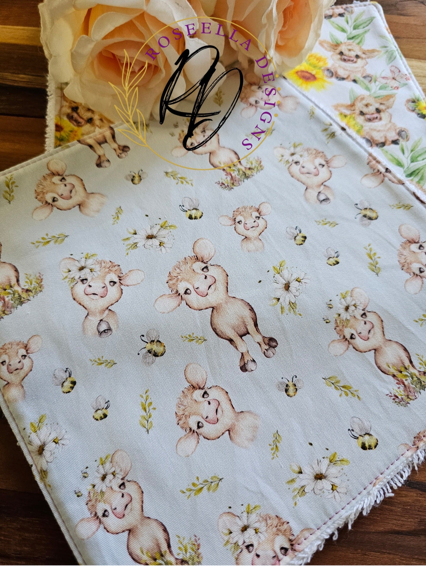 LARGE set of 2 Reusable "Cow" Cleaning Cloths