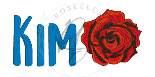 Personalised Embroidered Rose Bath Towel