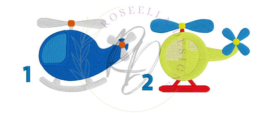 Personalised Embroidered Helicopter Bath Towel (2 Design Options)