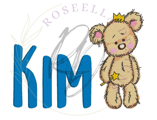 Personalised Embroidered Bunny Fairy Bath Towel