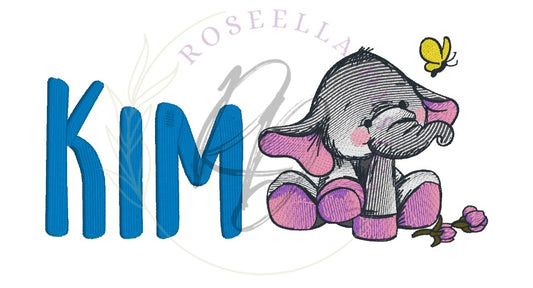 Personalised Embroidered Baby Elephant Bath Towel