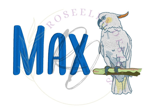 Personalised Embroidered Cockatoo Bath Towel