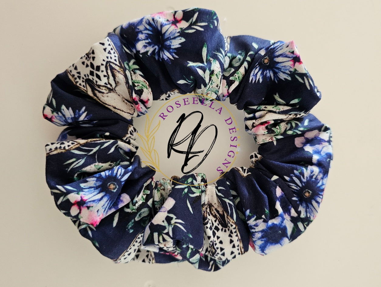 Long horn floral Scrunchie