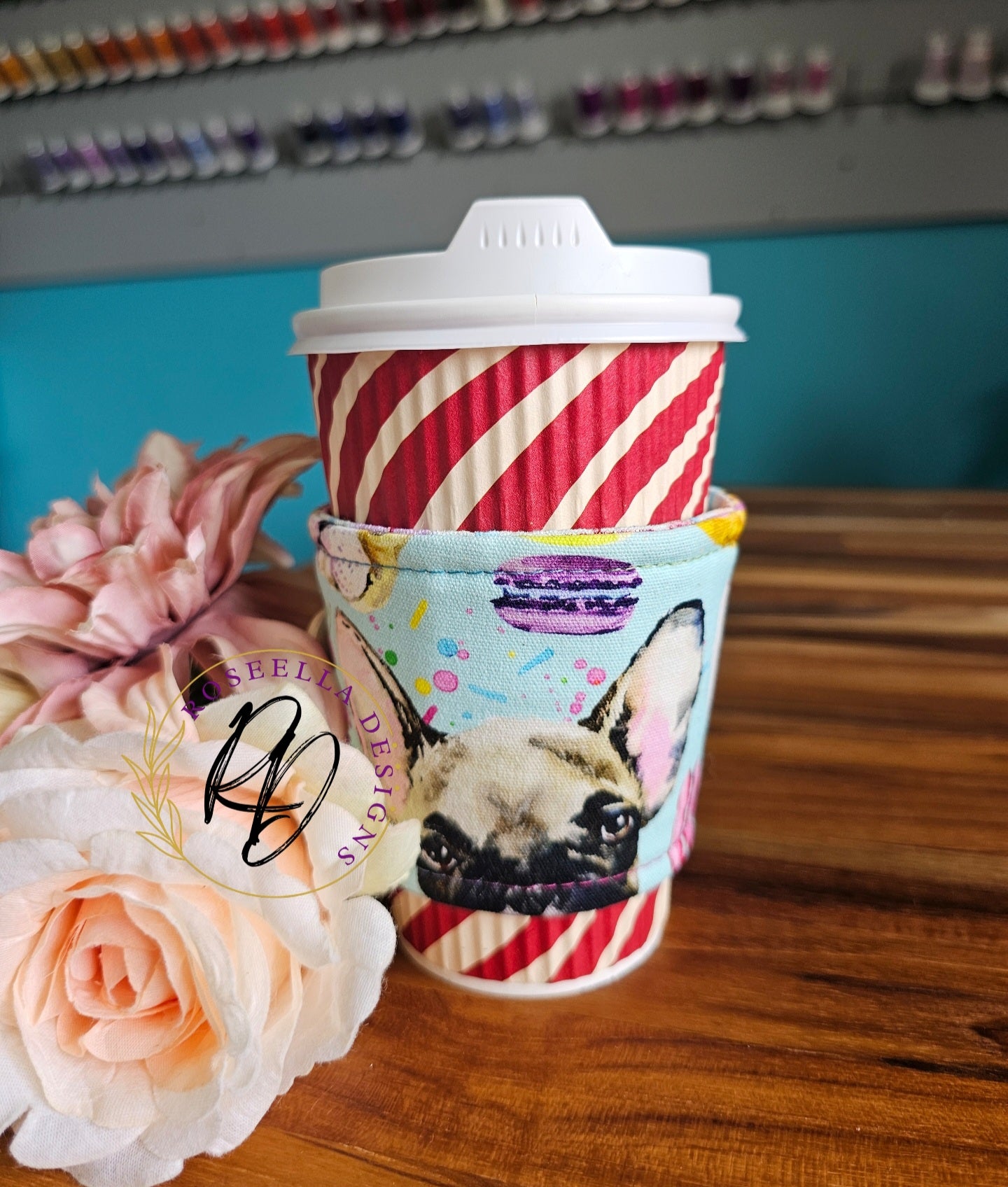 Take Away Cup Cozy  ~Frenchie~