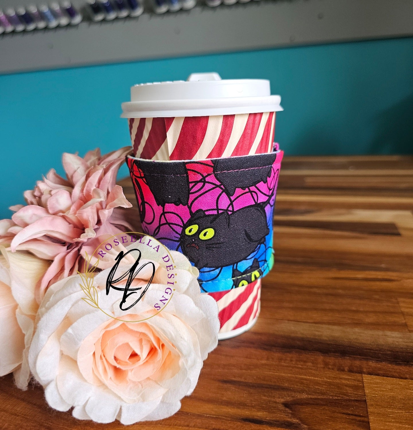 Take Away Cup Cozy  ~Crazy Kitty~