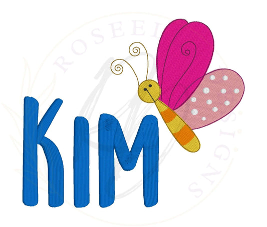 Personalised Embroidered Fancy Bugs Bath Towel (10 Design Options)
