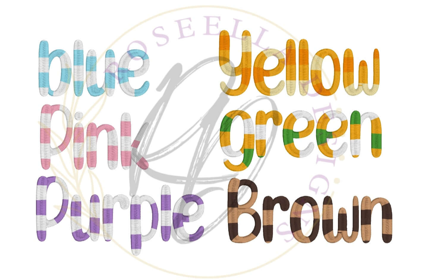Personalised Embroidered Bath Towel Variegated Thread NAME ONLY (15 Font Options)
