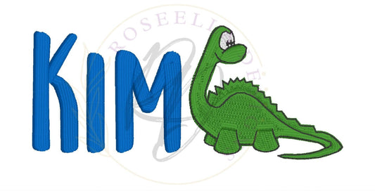 Personalised Embroidered Happy Dinosaur Bath Towel (2 Design Options)