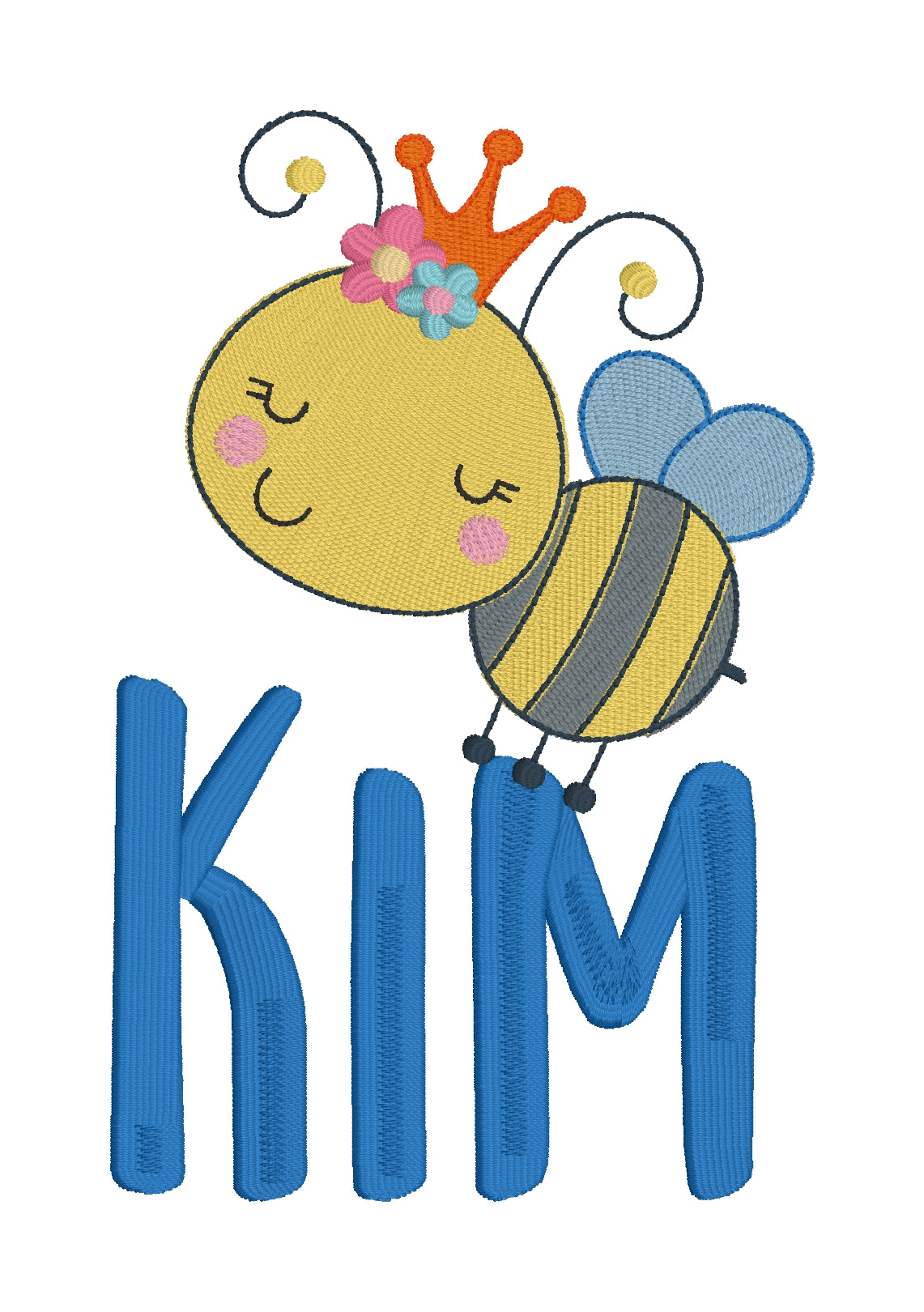 Personalised Embroidered Bee Bath Towel