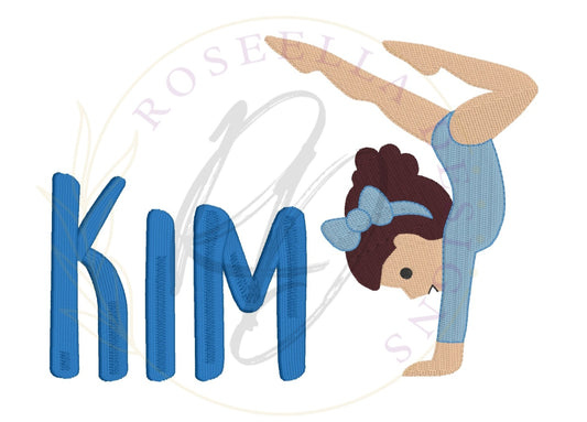 Personalised Embroidered Gymnastics Bath Towel (3 Design Options)