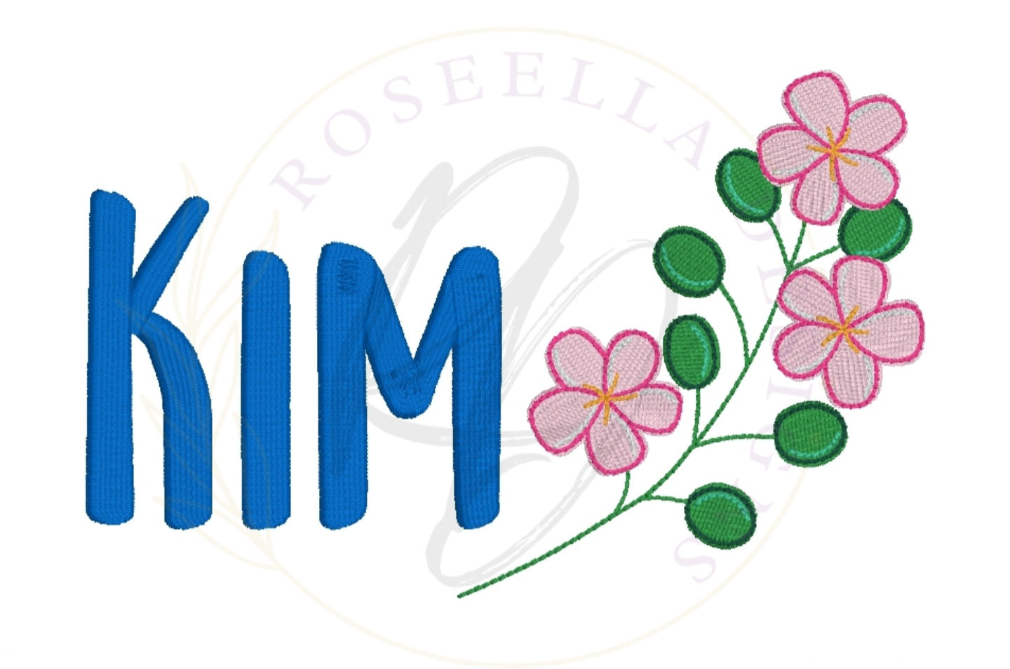 Personalised Embroidered Flower Stem Towel