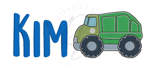 Personalised Embroidered Bin Truck Towel