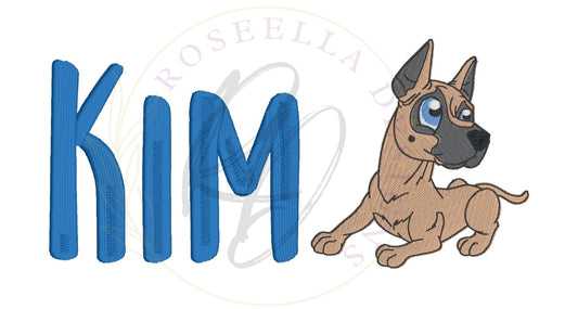 Personalised Embroidered Great Dane Bath Towel (10 Design Options)