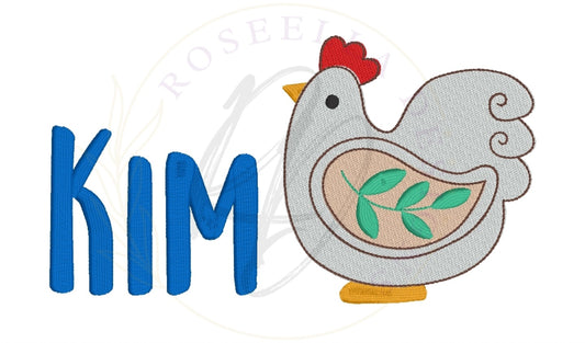 Personalised Embroidered Chook Towel