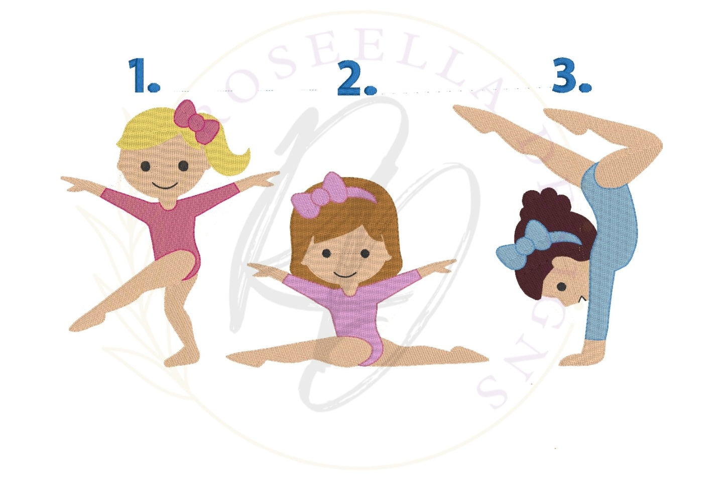 Personalised Embroidered Gymnastics Bath Towel (3 Design Options)