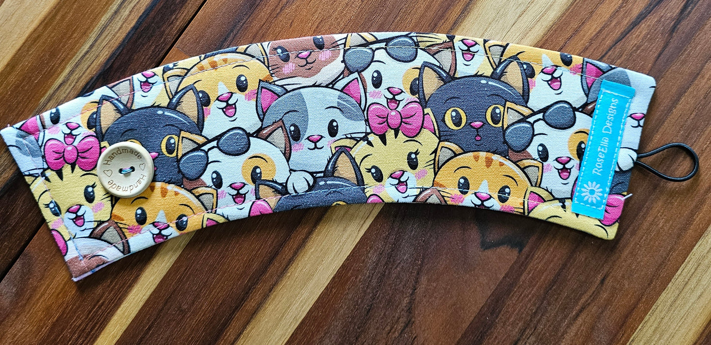 Take Away Cup Cozy  ~ Kitty Stack 1~