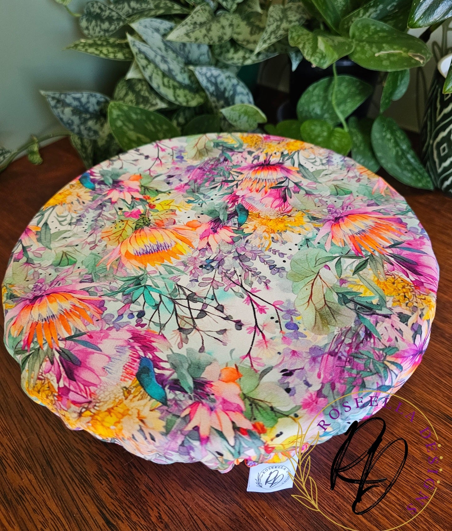 ~Australian Floral~ Reusable Bowl Cover Large ~ 20cm / 8" - 25cm/ 10"