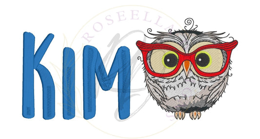 Personalised Embroidered Owl Bath Towel