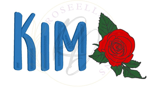 Personalised Embroidered Rose Bath Towel