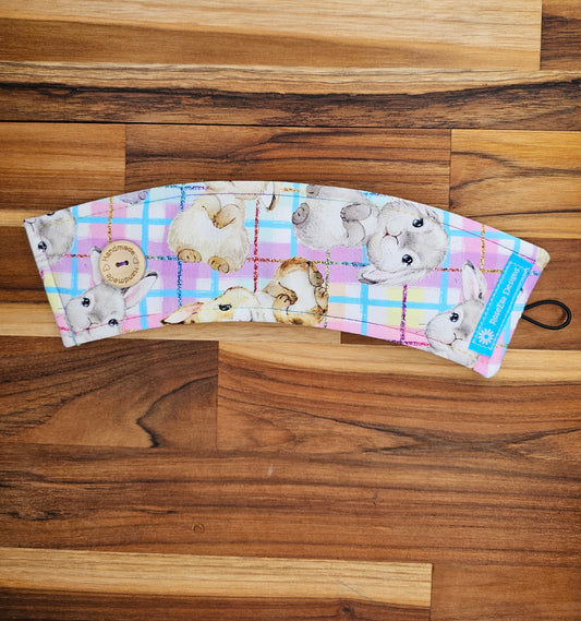 Take Away Cup Cozy  ~ Gingham Bunny ~