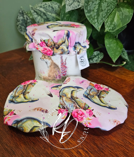 ~Boots~ Reusable SD Starter Jar Cover XS ~ fits jars up to 11.43cm / 4.5"