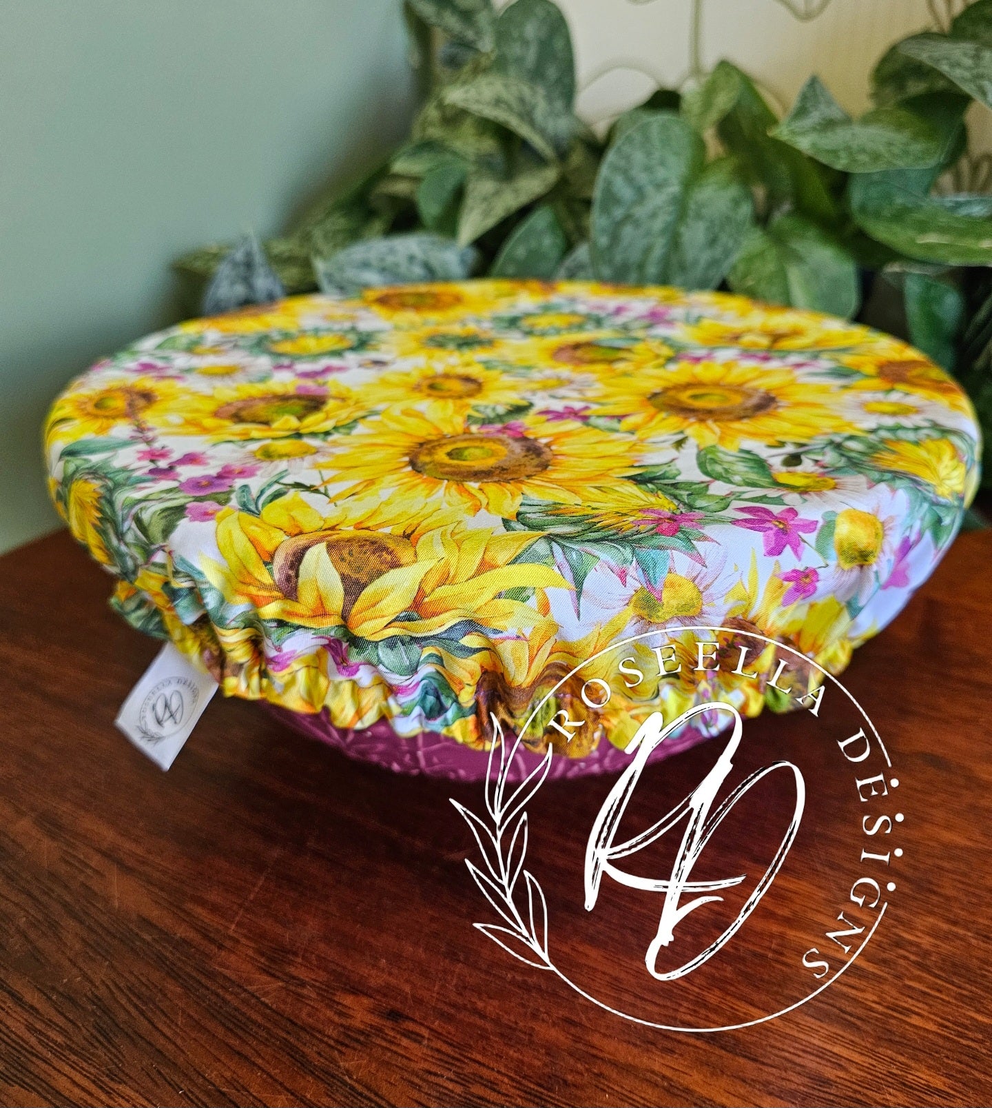 ~Sunflower ~ Reusable Bowl Cover Large ~Suitable For Stand Mixers & Bowls 20cm / 8" - 25cm/ 10"