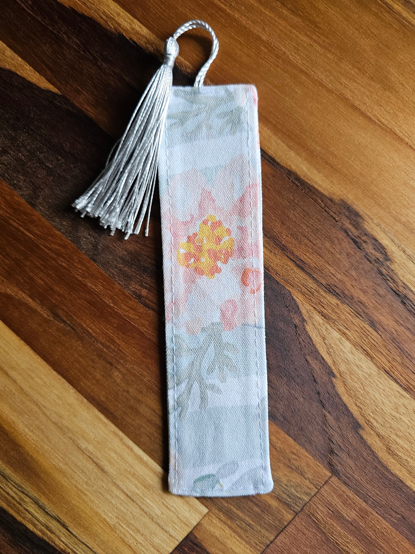 Fabric Bookmark   ~ Pastel Floral ~