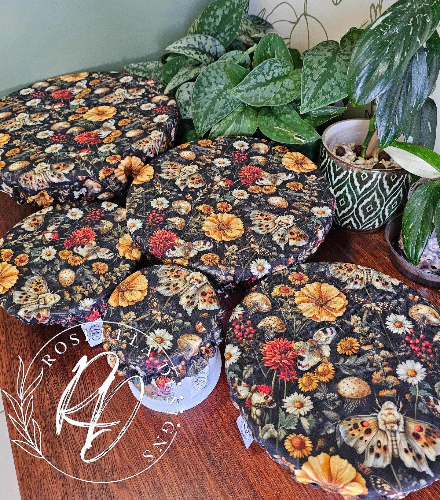 ~Moth ~ Reusable Bowl Cover BUNDLE 5 sizes