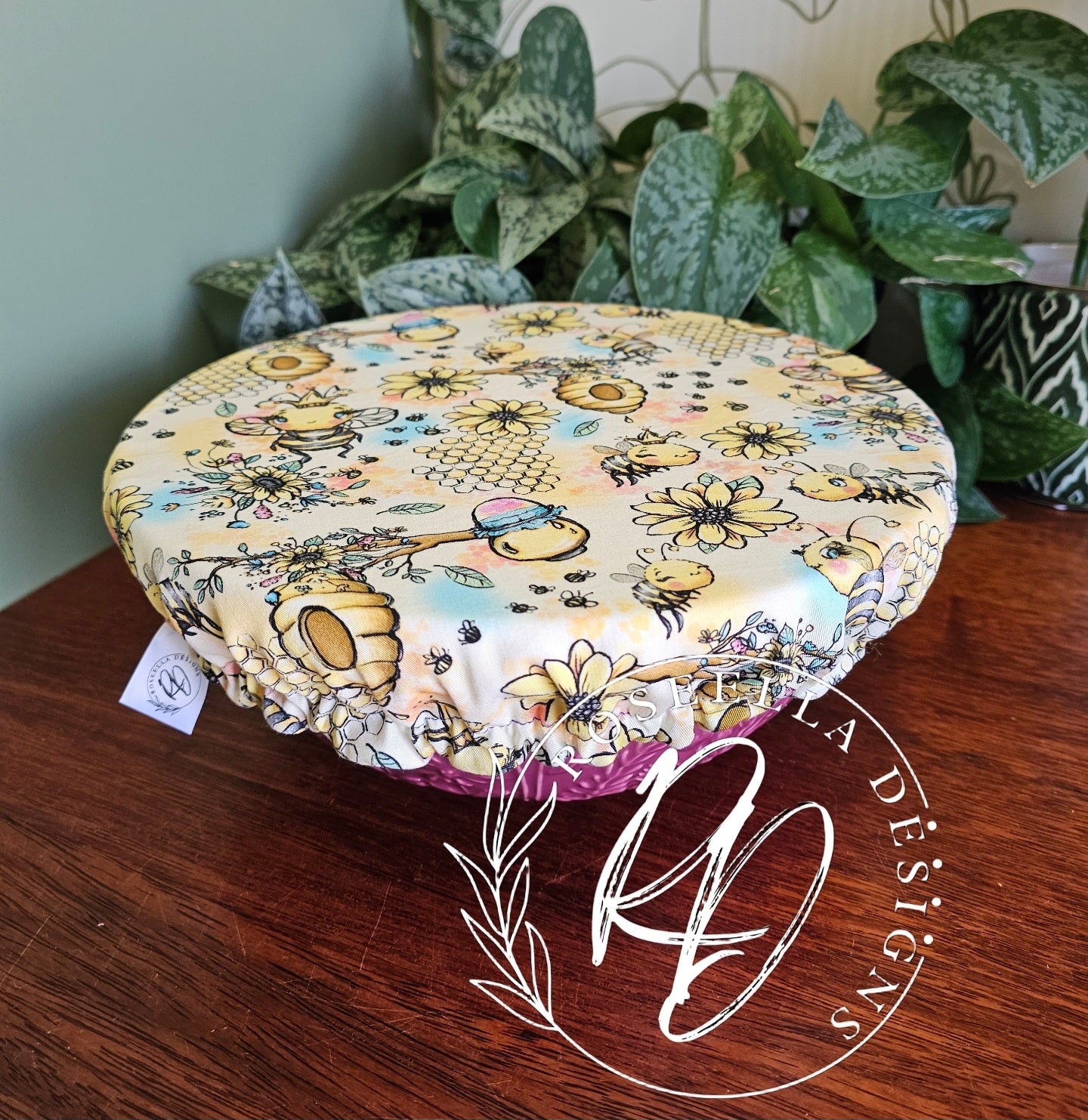 ~Queen Bee~ Reusable Bowl Cover Large ~Suitable For Stand Mixers & Bowls  20cm / 8" - 25cm/ 10"