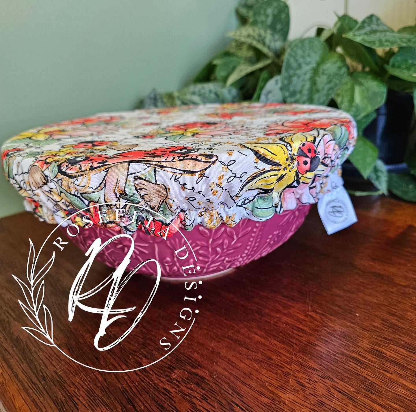 ~Ladybug ~ Reusable Bowl Cover Large ~Suitable For Stand Mixers & Bowls 20cm / 8" - 25cm/ 10"