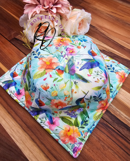 Medium~ Hummingbird & Watercolour #2 Bowl Cozy