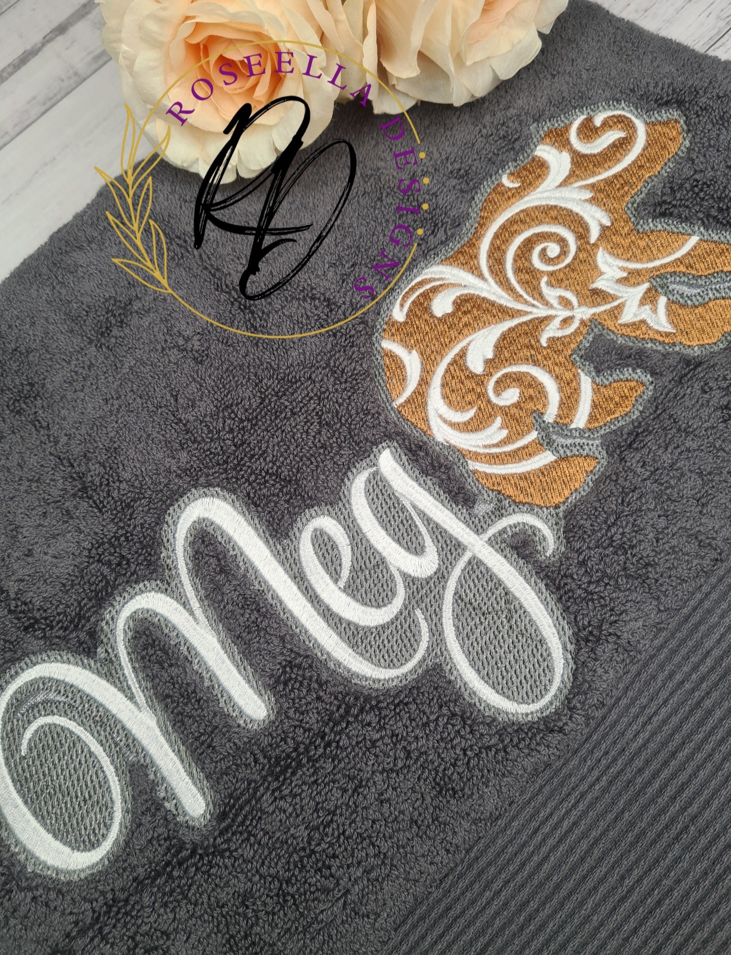 Personalised Embroidered Decorative Bear Bath Towel